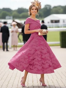 ligne-a-longueur-cheville-robes-de-cockt-fuchsia-1