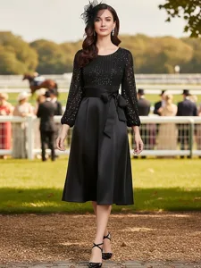 ligne-a-mi-long-robe-en-satin-robe-noire-noir-1