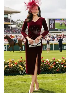 robe-de-soiree-cocktail-longueur-the-col-rouge-bordeaux-1