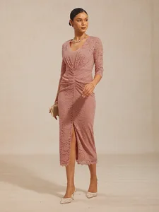 robe-midi-fourreau-pour-femme-robe-moula-rose-pale-1