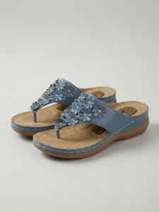 sandales-confortables-dorees-a-fleurs-po-bleu-1