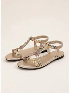 Flache Sandalen