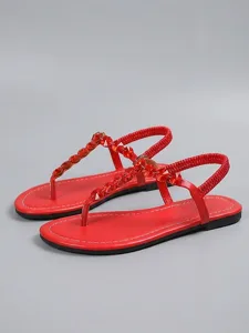 sandales-plates-elegantes-pour-femmes-or-rouge-8