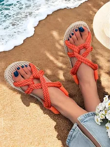 women-s-blue-rope-sandals-handmade-knott-orange-10