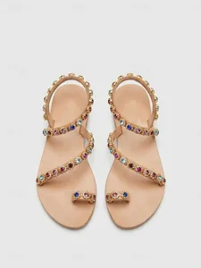women-s-bohemian-khaki-flat-sandals-eleg-default-2