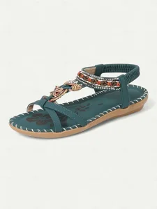 women-s-bohemian-style-flat-sandals-with-green-9