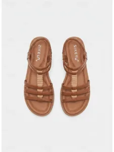 women-s-brown-strappy-flat-sandals-with-default-5