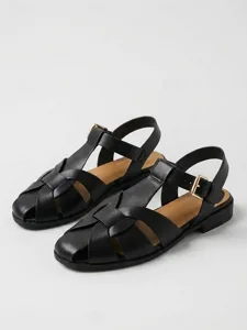 women-s-brown-woven-closed-toe-gladiator-black-7
