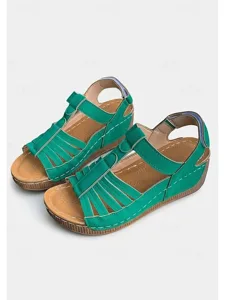 women-s-green-strappy-sandals-with-hook-green-1