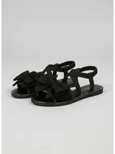 women-s-green-strappy-sandals-with-large-black-12