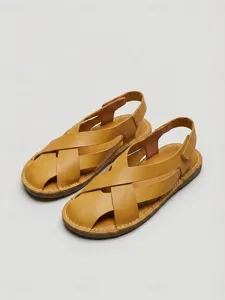 women-s-khaki-crisscross-strap-flat-sand-yellow-6
