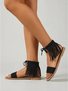 women-s-khaki-fringe-sandals-boho-ankle-black-5