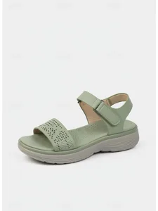women-s-perforated-sandals-comfortable-a-green-11