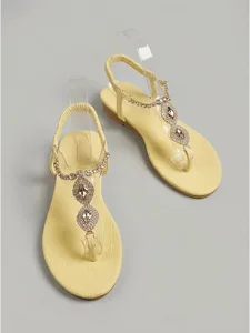 women-s-vibrant-yellow-flat-sandals-with-default-2