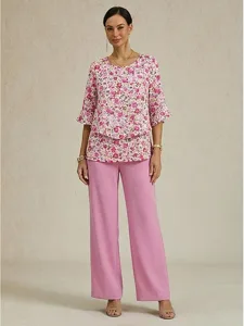 chiffon-hosen-set-fur-damen-mit-ha-16270600-rosa-4