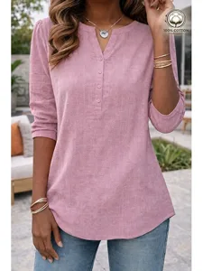 damen-100-baumwolle-hemd-popover-h-9853987-rosa-1