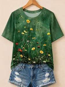 damen-100-baumwolle-t-shirt-druck-13121964-grun-1