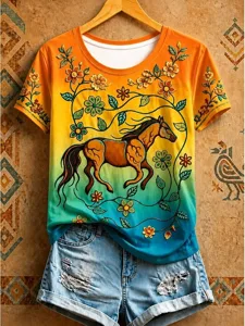 damen-100-baumwolle-t-shirt-druck-13121964-orange-3
