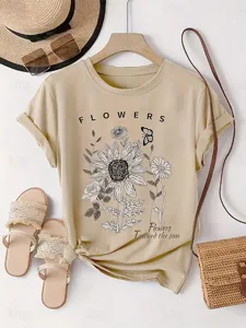 damen-100-baumwolle-t-shirt-druck-15143283-khaki-2