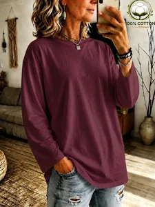 damen-100-baumwolle-t-shirt-einfar-18522352-wein-7