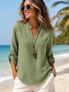 damen-baumwoll-leinen-hemden-tunik-11202954-gras-grun-1