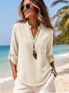 damen-baumwoll-leinen-hemden-tunik-11202954-wei-3