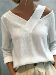 damen-bluse-ausgehohlt-einfarbig-s-15429596-wei-6