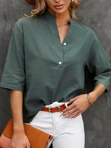 damen-bluse-baumwollhemd-knopfe-ei-12129835-dunkelgrun-14