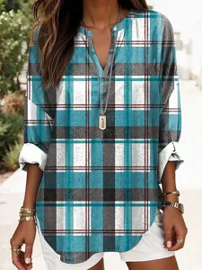 damen-bluse-druck-grafik-karomuste-18632691-blau-2