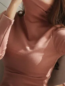 damen-bluse-einfarbig-elegant-stil-12260467-rote-5