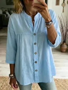 damen-bluse-einfarbig-taglich-stil-16335347-blau-1
