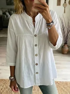 damen-bluse-einfarbig-taglich-stil-16335347-wei-4