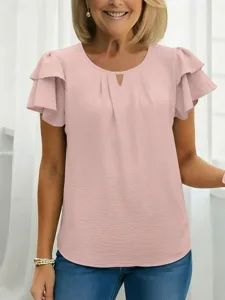 damen-bluse-gerafft-einfach-aktiv-12774084-rosa-1
