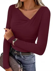 damen-bluse-gerafft-einfach-lassig-15400553-wein-5