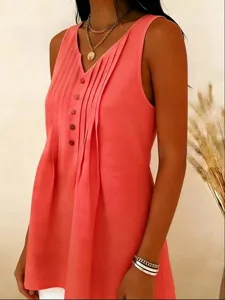 damen-bluse-gerafft-knopfe-einfarb-18150860-orange-8