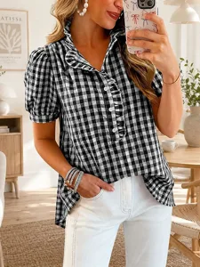 damen-bluse-grafik-karomuster-stil-13163807-schwarz-2