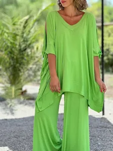 damen-bluse-hosen-sets-halbarm-v-a-14546026-grun-5