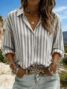 damen-bluse-knopfe-druck-gestreift-15426249-grau-2