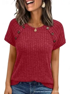 damen-bluse-knopfe-einfach-aktiv-s-13783222-rote-4