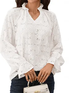 damen-bluse-spitze-einfarbig-elega-13624293-wei-2