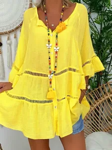 damen-bluse-spitze-einfarbig-stilv-12212691-gelb-4