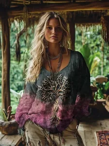 damen-boho-viking-t-shirt-t-shirt-11659614-fuchsie-5