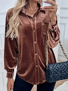 damen-hemd-bluse-knopfe-einfach-el-15687624-braun-5