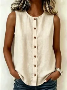 damen-hemd-einfarbig-einfach-bohem-14204817-beige-3