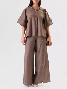 damen-hemd-hosen-sets-halbarm-mit-17678617-kaki-3