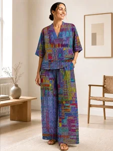 damen-hemd-hosen-sets-halbarm-v-au-14050135-purpur-5
