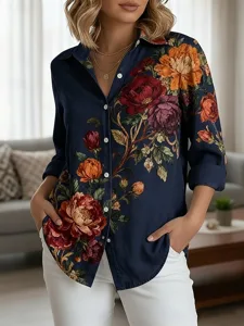 damen-hemd-knopfe-druck-blumen-ele-18780675-marineblau-4
