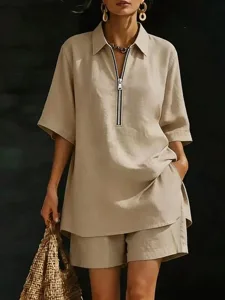 damen-hemd-leinenartiges-set-zweit-17295635-khaki-5
