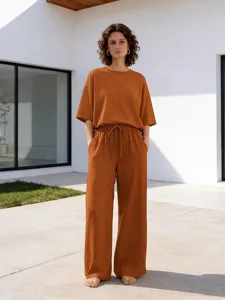 damen-hosen-sets-aus-15-leinen-lei-10158136-braun-9