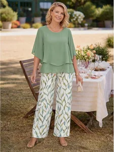 damen-hosen-sets-kurzarm-halbarm-s-14147407-grun-2